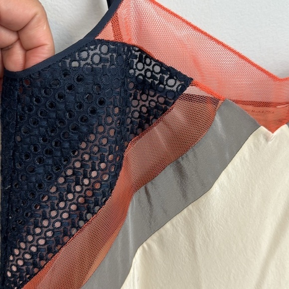 BCBGMAZAZRIA Runway Silk Mesh Geometric Camisole - Picture 10 of 16